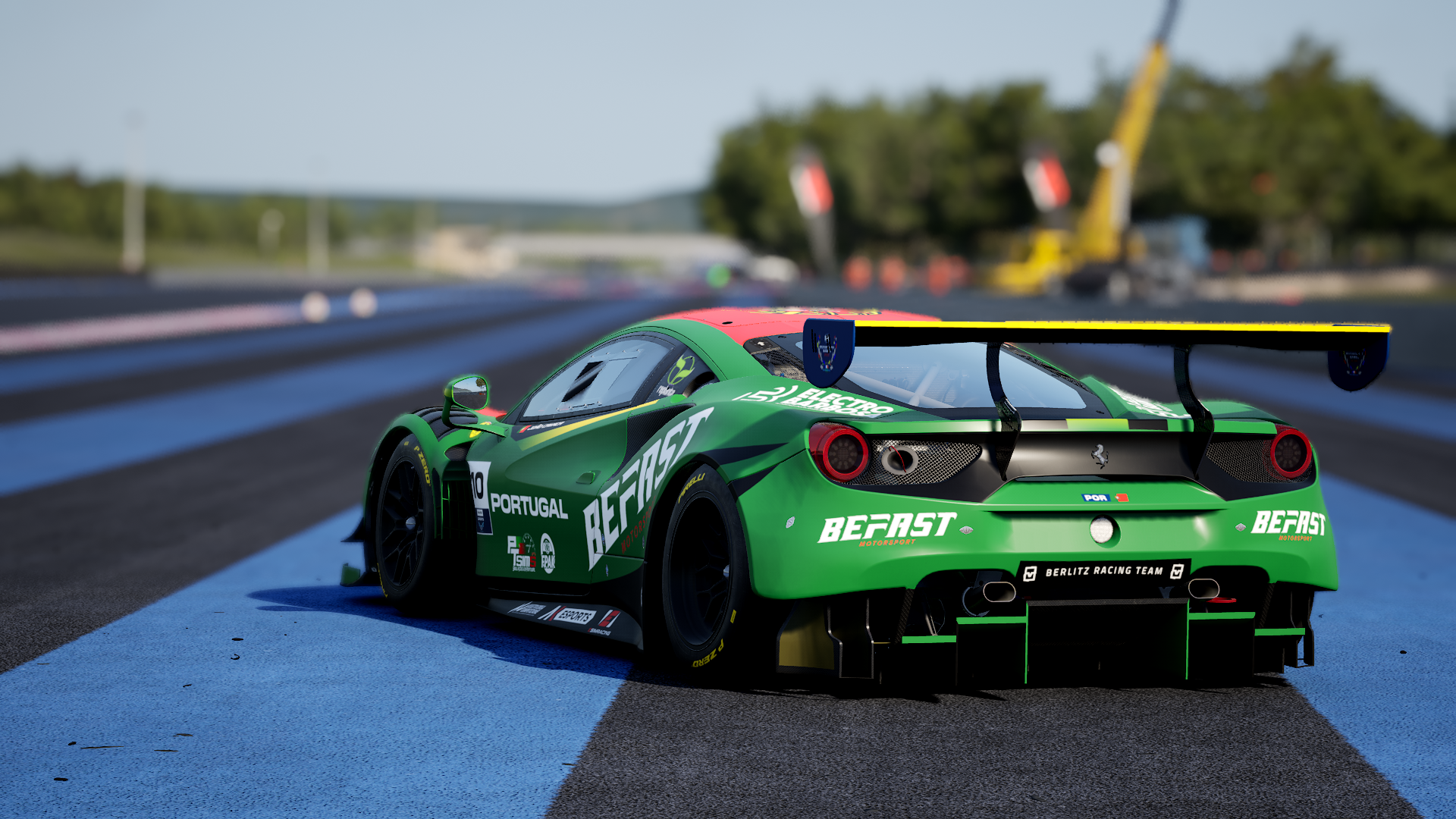 O Ferrari 488 GT3 Evo que será pilotado por João Cavaca nos FIA Motorsport Games 2022.